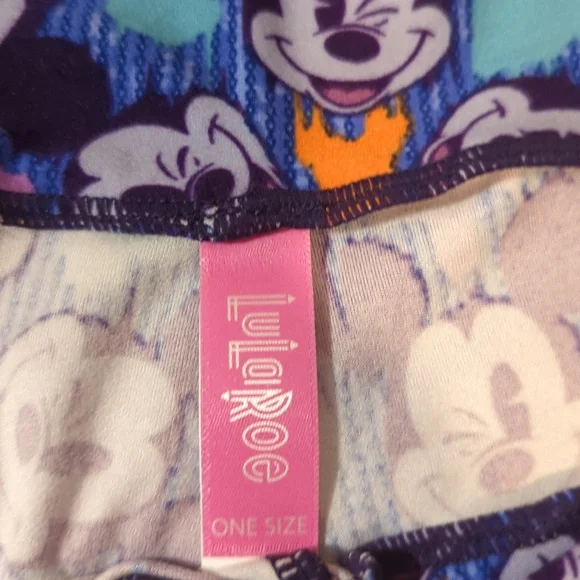 LuLaRoe Disney Mickey Mouse Leggings SZ One Size NWOT - Picture 3 of 4